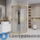 картинка Душевое ограждение Grossman Cosmo 301.K33.02.9090.32.00 (90*90*195) полукруг, раздвижн, золото сатин, стекло прозрач, без поддона