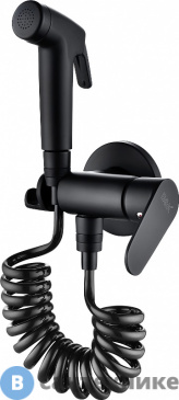 картинка Смеситель D&K Rhein.Marx DA1394585 для душа, с гигиеническим душем встраиваемый чёрный матовый