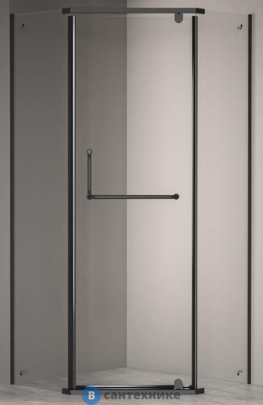 Душевой уголок RGW PA-081B чёрный/Прозрачное/6 мм 120*120*195 (35088122-14), без поддона