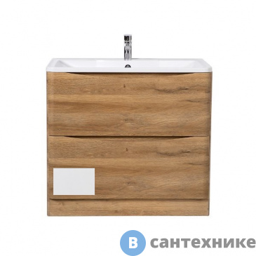 картинка Тумба под раковину BelBagno 80 см ACQUA-800-2C-PIA-BL напольная с двумя выкатными ящиками, Bianco Lucido