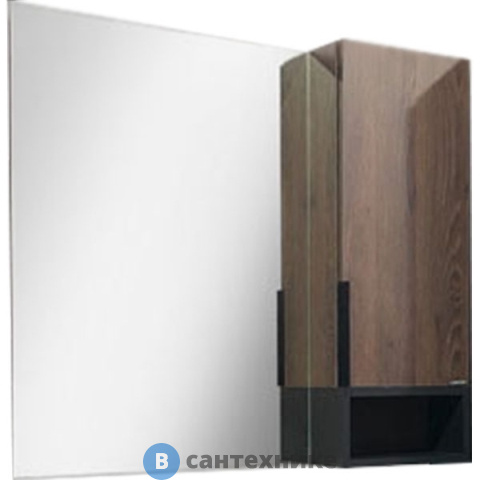 Зеркало-шкаф Comforty Франкфурт-90 дуб шоколадно-коричневый