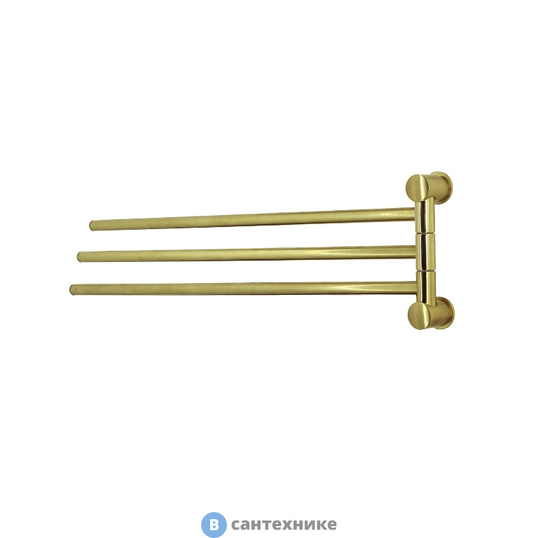 Держатель WasserKRAFT K-1033BRUSHED GOLD полотенец тройной