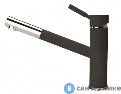 картинка Смеситель FLORENTINA ФИТА FL чёрный для кухни (313.18L.1223.102)