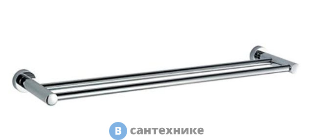 Штанга для полотенец двойная WasserKRAFT Donau K-9440 металл, хромоникелевое покрытие