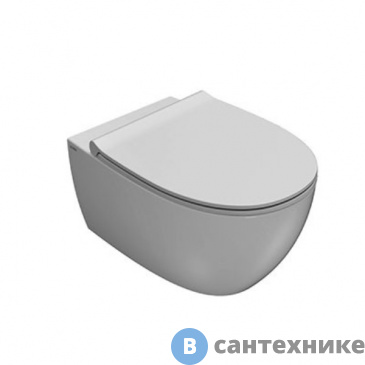 картинка Унитаз подвесной GLOBO 4ALL безободковый 54*36см, bianco opaco (MDS03.BO), без сиденья