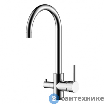 картинка Смеситель Rossinka Silvermix Z35-28 для кухни с высоким изливом и с подключением к фильтру, хром