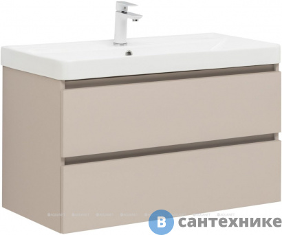 картинка Тумба под раковину Aquanet Вега 2.0 90 бежевый (337944)