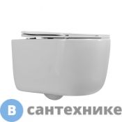 Унитаз подвесной Art & MAX NAPOLI безободковый с вихревым смывом, в комплекте с креплением, AM100CHRV