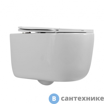 картинка Унитаз подвесной Art & MAX NAPOLI безободковый с вихревым смывом, в комплекте с креплением, AM100CHRV