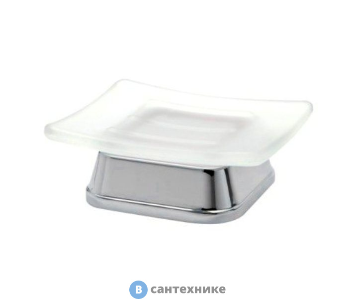 Мыльница WasserKRAFT Amper K-5429 металл, хромоникелевое покрытие, матовое стекло