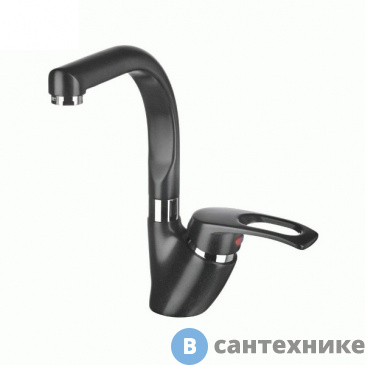 картинка Смеситель Granula 1824 для кухни чёрный