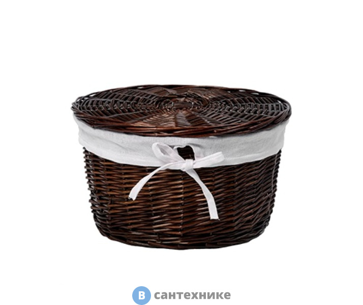 Плетеная корзина WasserKRAFT Donau WB-530-L с крышкой прутья ивы