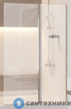 картинка Шторка на ванну RGW SC-11 100*140 хром/прозрачное/6 мм (99-100 Easy) (03111110-11)