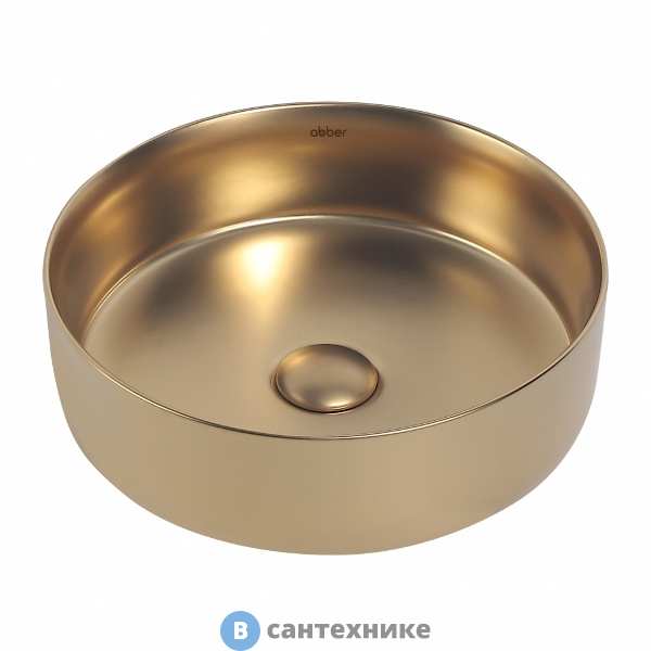 Раковина ABBER Bequem AC2108MMG золото матовое накладная