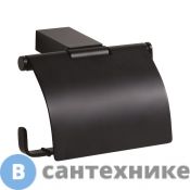 Держатель BEMETA NERO туалетной бумаги с крышкой, чёрный (135012010)