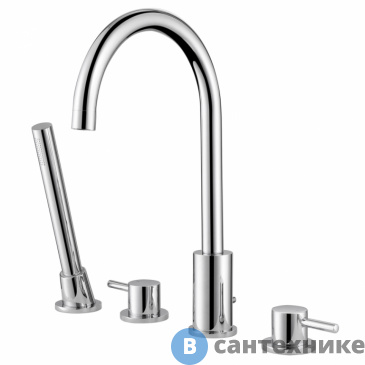 картинка Смеситель ABBER Wasser Kreis AF8113 на борт ванны, хром