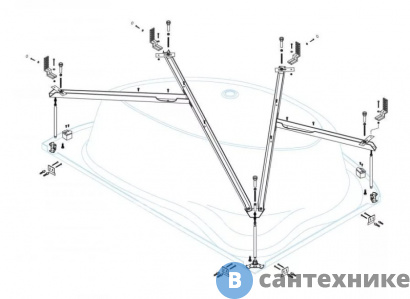 картинка Металлический каркас Cezares TEBE-MF-R