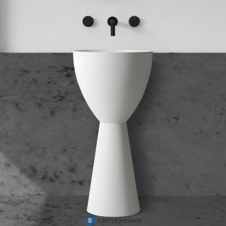 Раковина ABBER Stein AS2507 отдельностоящая белая матовая