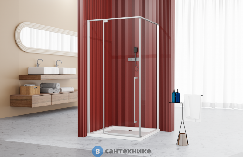 Душевое ограждение ESBANO ESA-90KV-C хром