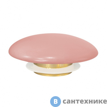 картинка Накладка на слив для раковины ABBER AC0014MP розовая матовая, керамика