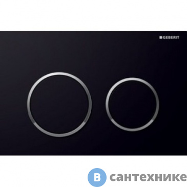 картинка Клавиша смыва Geberit OMEGA20 115.085.KM.1 (черн, хром глянц, черн)