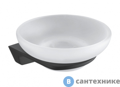 картинка Мыльница WasserKRAFT Elbe K-7229 стеклянная металл, матовое стекло, PVD покрытие