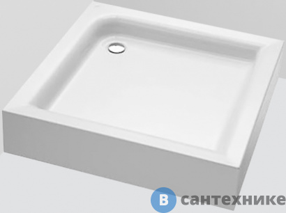 картинка Душевой поддон AM.PM W53T-303-090W BLISS L Square Slide, 90x90, белый акрил