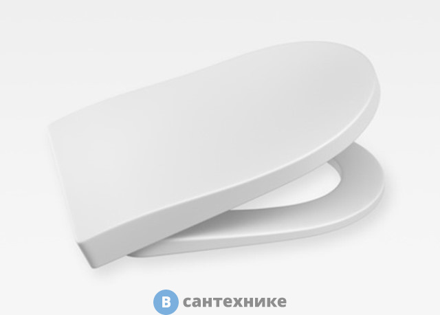 Сиденье Armani Roca Baia лакированное с механизмом плавного опускания, off-white (7.801C.3.291.B)