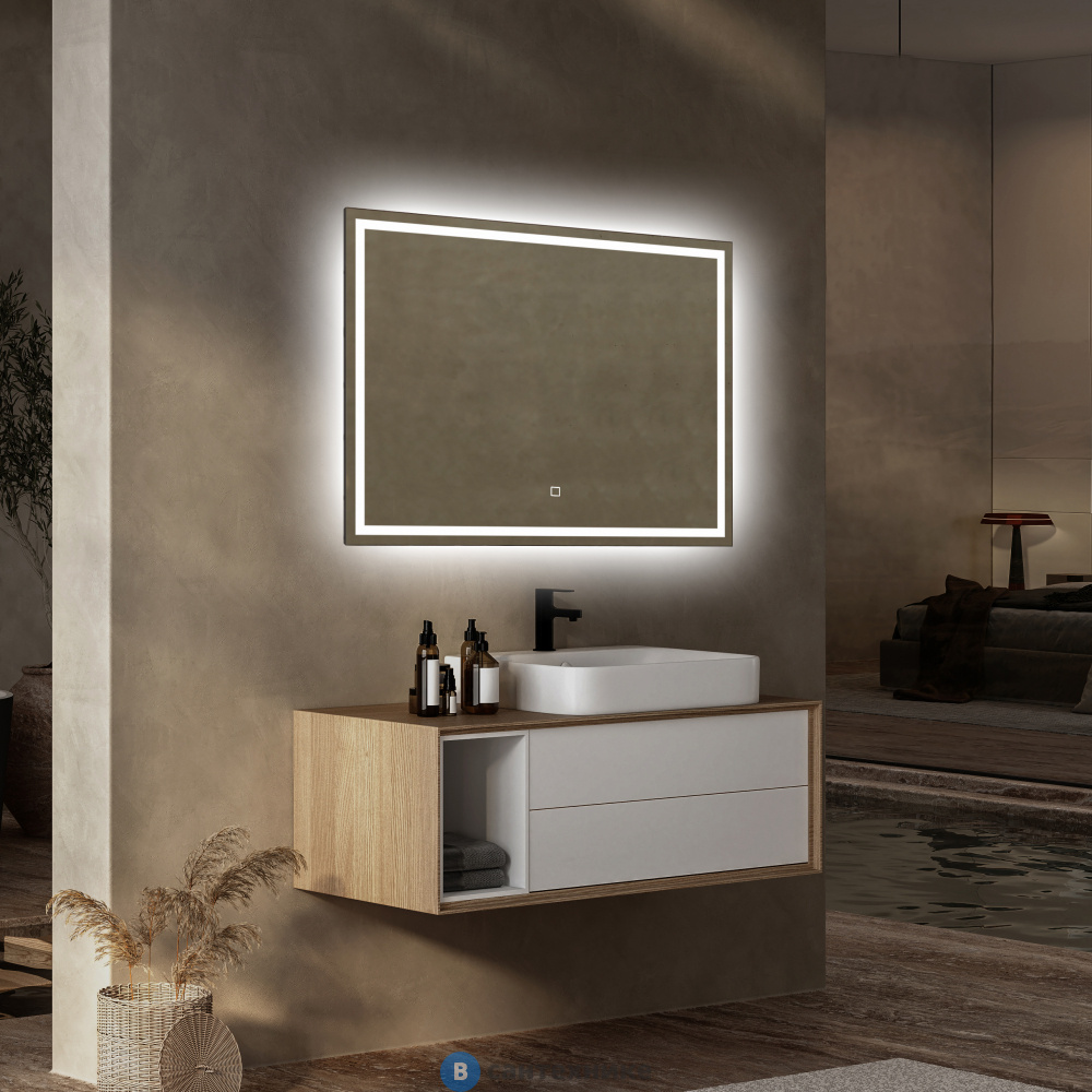 Зеркало ABBER See AG6116S с подсветкой, сенсорный выключатель, диммер