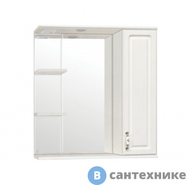 картинка Зеркальный шкаф Style line Олеандр 750/С рельеф пестель (4650134470840)