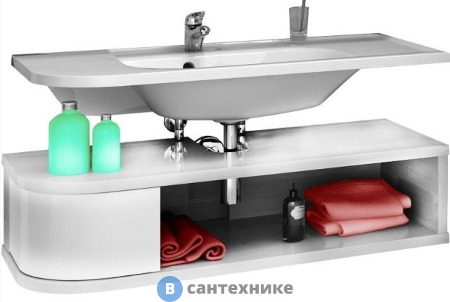 Тумба под раковину Ravak SDU Praktik S правая белая (X000000342)