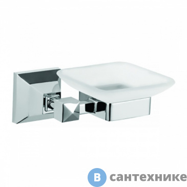 картинка Мыльница AZARIO ALTRE стеклянная, хром (AZ-96008)