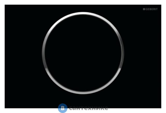 Клавиша смыва Geberit SIGMA 10 115.758.KM.5 (черн/хром гл)