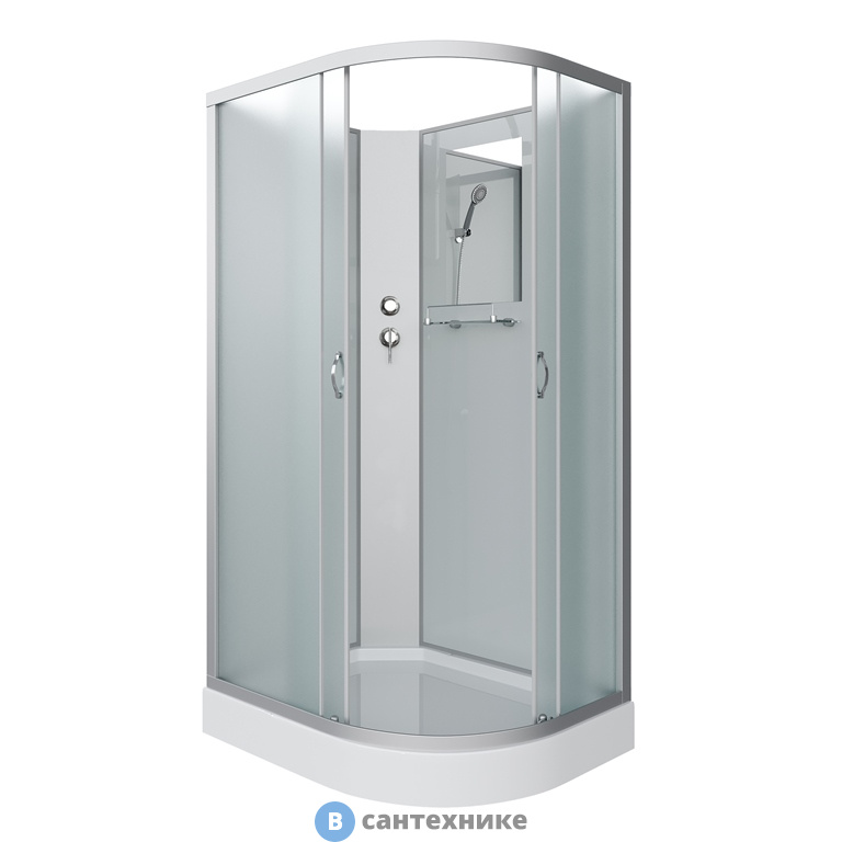 Душевая кабина Niagara NG-3312-14LBK (1200х800х2000) низкий поддон, стекло матовое