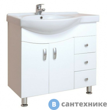 картинка Тумба с раковиной Onika ЭЛЬБРУС 82.10 крыло справа (108202)