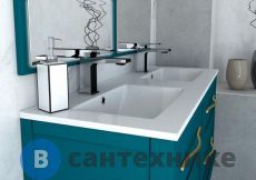 Раковина Cezares с двумя чашами 50135 Bianco (121x46)