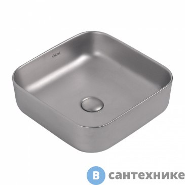 картинка Раковина ABBER Rechteck AC2211MS серебро матовое накладная