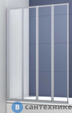 картинка Душевая шторка на ванну Vincea VSB-31100CL, 1000*1400, хром, стекло прозрачное