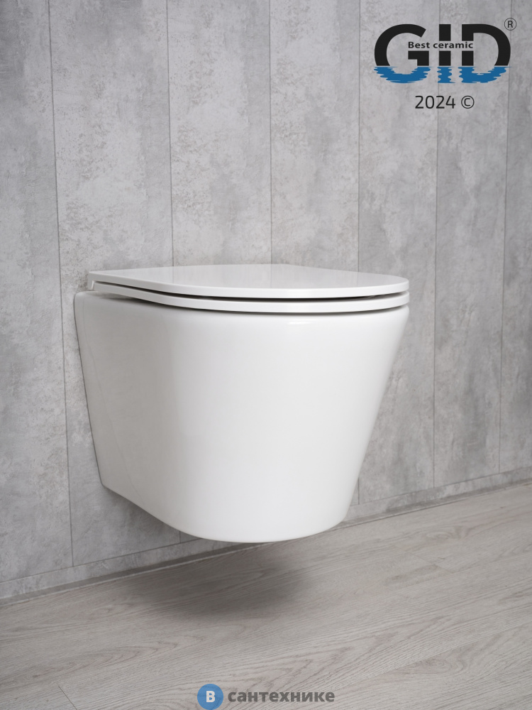 Унитаз подвесной GID-ceramic Tr2130 микролифт дюропласт