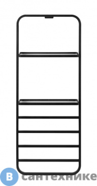 картинка Полотенцесушитель Black&White N-337В Matt Black (1010x400x130)