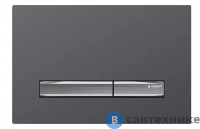 картинка Смывная клавиша Geberit Sigma50 115.788.JK.2, для двойного смыва, металлический хромированный: хромированный
