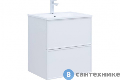 картинка Тумба под раковину Aquanet Арт 60 белый матовый (313254)