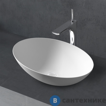 картинка Раковина накладная ABBER Stein AS2609 белая матовая