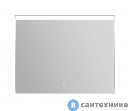 картинка Зеркало BelBagno SPC-UNO-1000-800-TCH в алюминиевой раме с подсветкой, с сенсорным выключателем, 1000x50x800