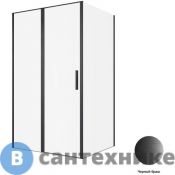 Душевой уголок Allen Brau Priority 120x80 3.31033.BBA + 3.31042.BBA чёрный браш, без поддона