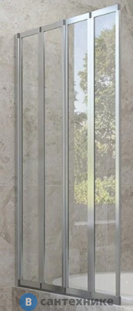 Душевая шторка Veconi PL-74L PL74L-90-01-19C4 стекло прозрачное/4 мм