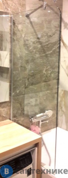 картинка Шторка на ванну Oporto Shower 804-2 50x140 стационарная прозрачное стекло (804-2/50)