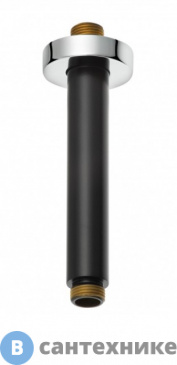 картинка Кронштейн Kludi 6651587-00 для душа 150 мм (потолочный), чёрный матовый