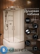 Душевая кабина Frank F412/2L Brilliant левосторонняя высокий поддон прозрачное стекло