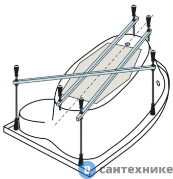картинка Каркас HusKarl HELGA (М) магнитный крепеж в комплекте, арт.49746